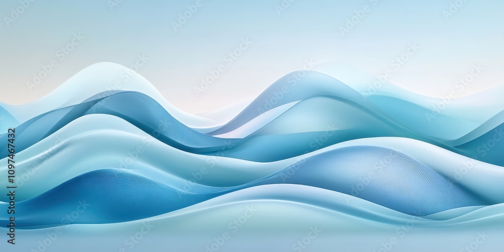 Fototapeta premium of harmony Sky blue A visualization of sound wa