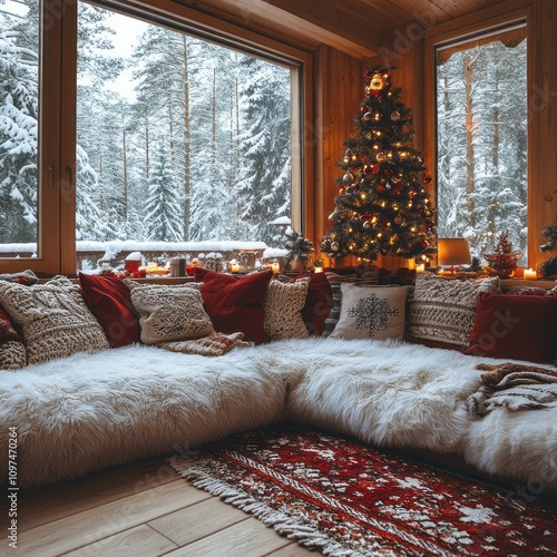 Cozy Cabin Christmas Winter...