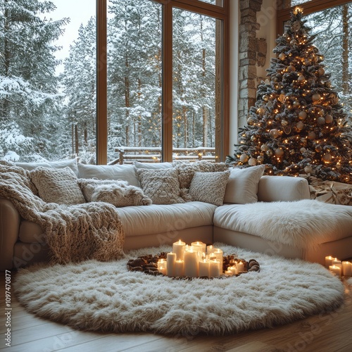 Cozy Winter Living Room Dec...