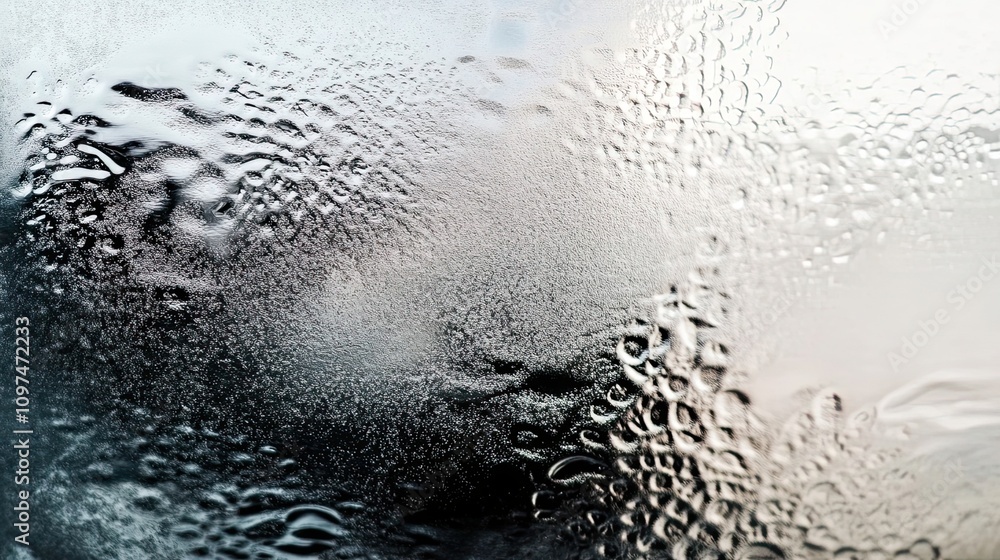 Water Droplets on a Glass Surface Water Droplets on a Glass Surface