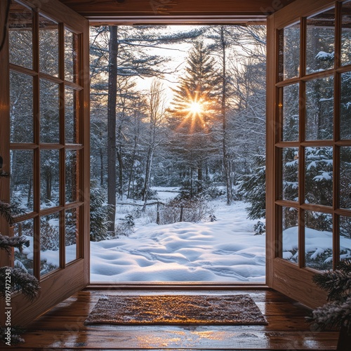 Winter Sunrise Viewed Throu...
