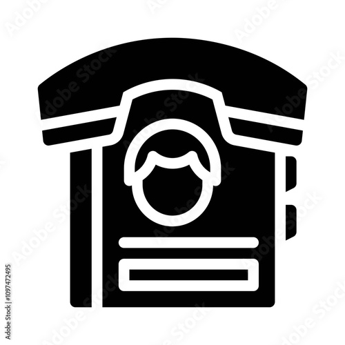 phone book glyph icon