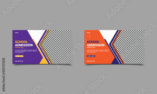 School admission web banner design.