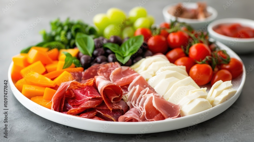 Crafting a vibrant antipasto platter professional food styling techniques for a clean and colorful display Crafting a vibrant antipasto platter professional food styling techniques for a clean and colorful display