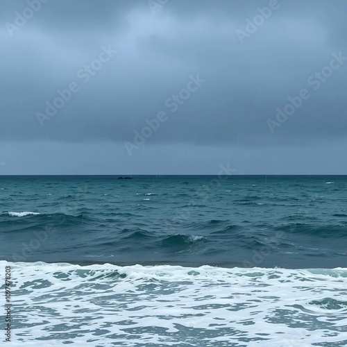 storm over the sea