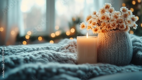 Cozy Winter Scene With Cand...