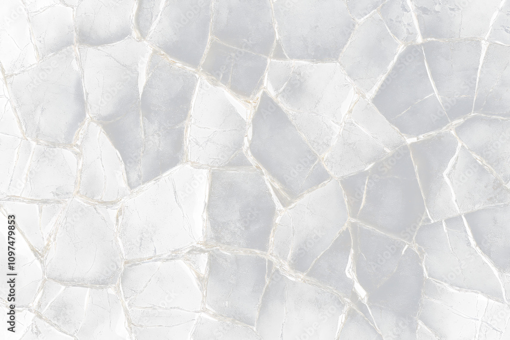 Fototapeta premium Abstract ice texture with cracks and lines.