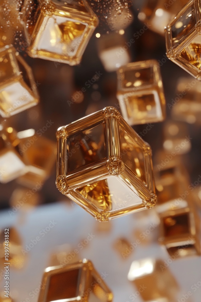 Gold Cubes Floating Gold Cubes Floating