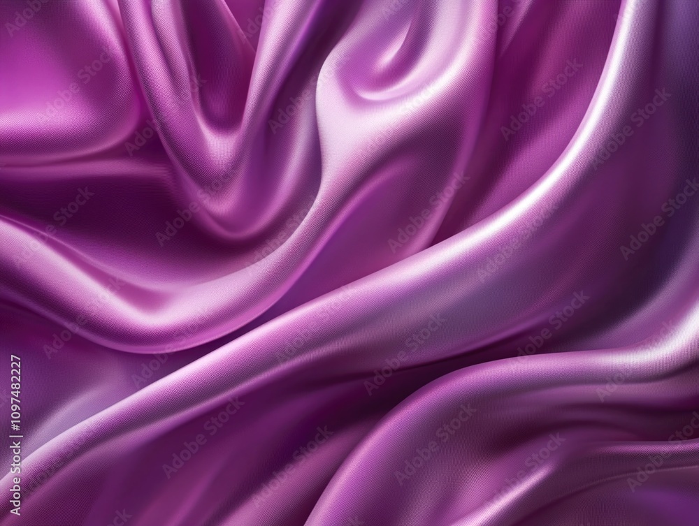 Fototapeta premium Purple Silk Fabric Close Up