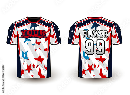 All sports player jersey design with an elegant edgy and wild look. Sports gear template mockup perfect fit for all sports. The designs that go on casual wear, shirts, fashion apparel, and all kind 