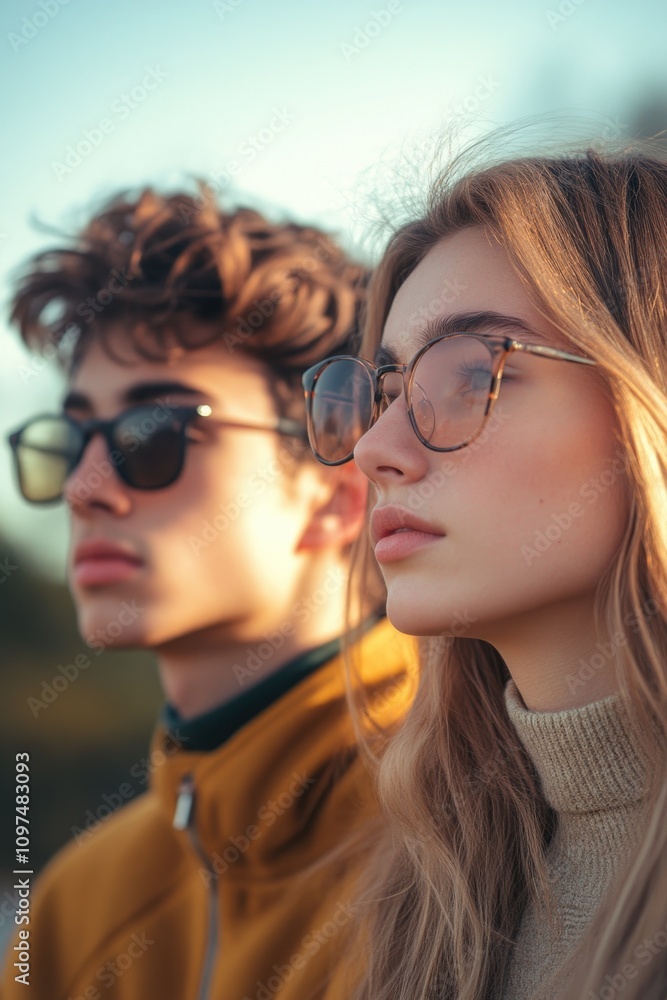 Couple wearing sunglasses Couple wearing sunglasses