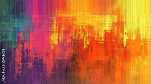 Glitch art effect, bold colors, abstract digital background 