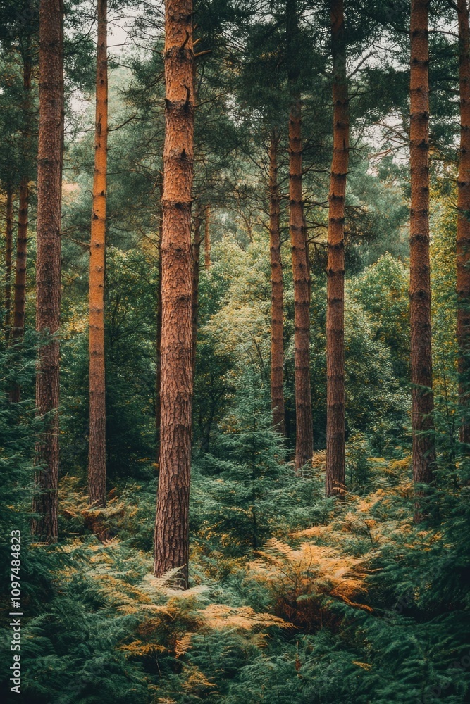Fototapeta premium Tall Trees in Forest