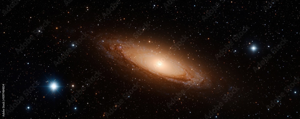 Exploring the andromeda galaxy cosmic event in space astronomy scenic view Exploring the andromeda galaxy cosmic event in space astronomy scenic view