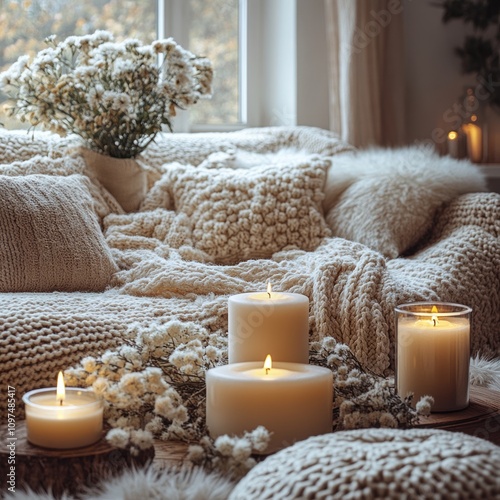 Cozy Autumn Living Room Sce...