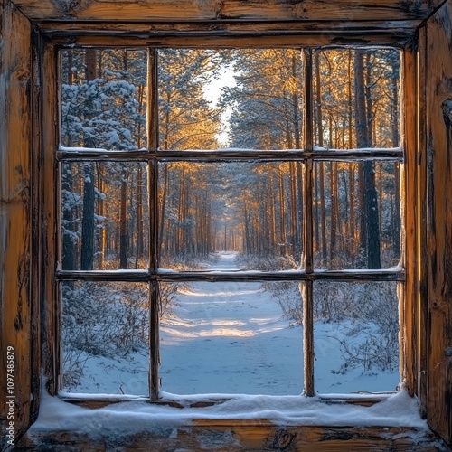 Winter Woodland Path Seen T...