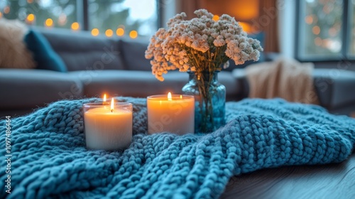Cozy Living Room Scene with...
