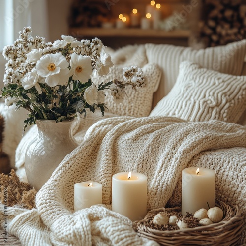 Cozy Home Decor with White ...