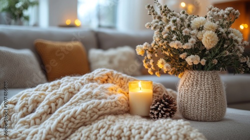 Cozy Autumn Living Room Sce...