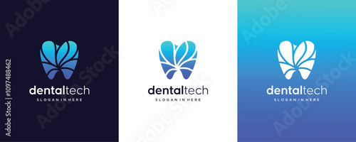 Dental Care Silhouette Vector logo Inspiration 