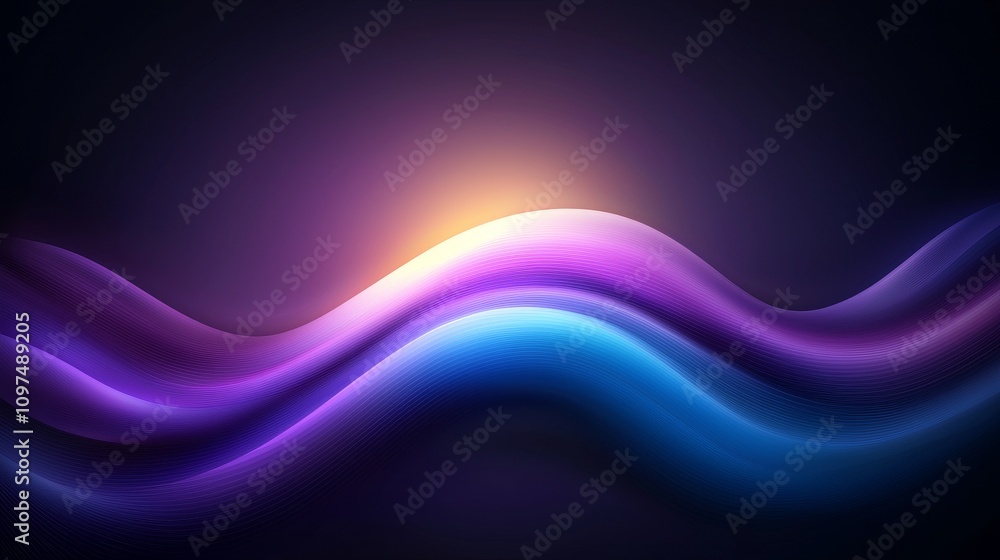 Fluid Holographic Gradient Transitioning Waves in Vibrant Colors Against a Dark Background for Abstract Art and Design Fluid Holographic Gradient Transitioning Waves in Vibrant Colors Against a Dark Background for Abstract Art and Design