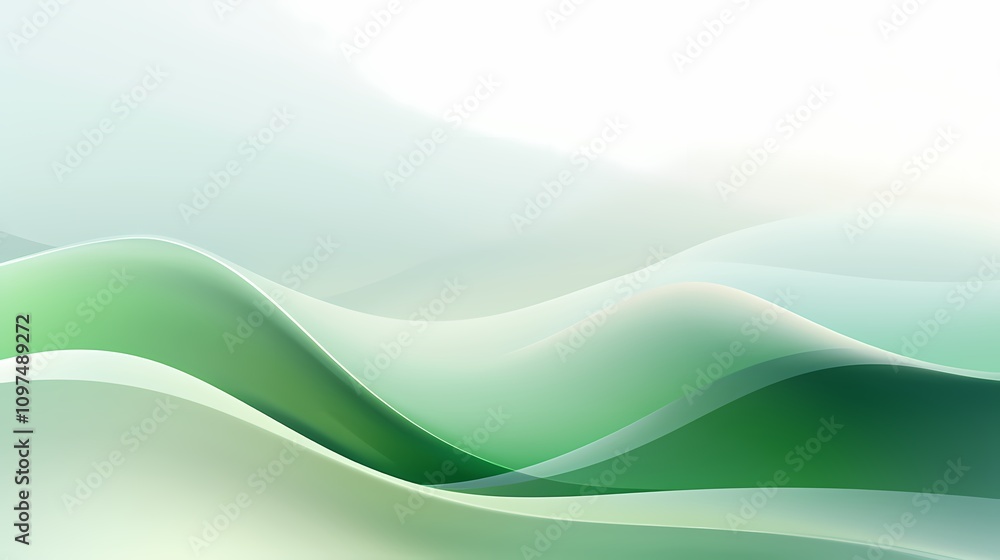 Digital technology Green and white curved mountain illustration poster background Digital technology Green and white curved mountain illustration poster background