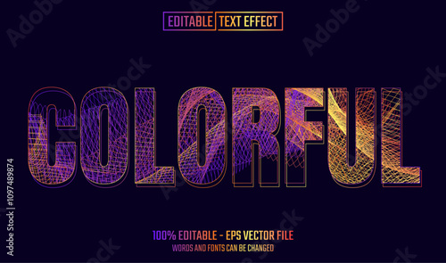 Wallpaper Mural colorful editable text effect Torontodigital.ca