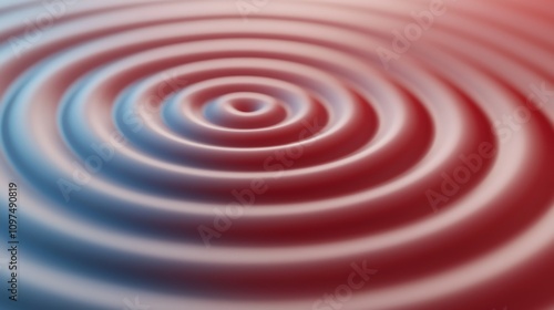 Abstract Holographic Gradient Spirals Creating Rippling Effects in Red and Blue Color Scheme for Modern Design Use