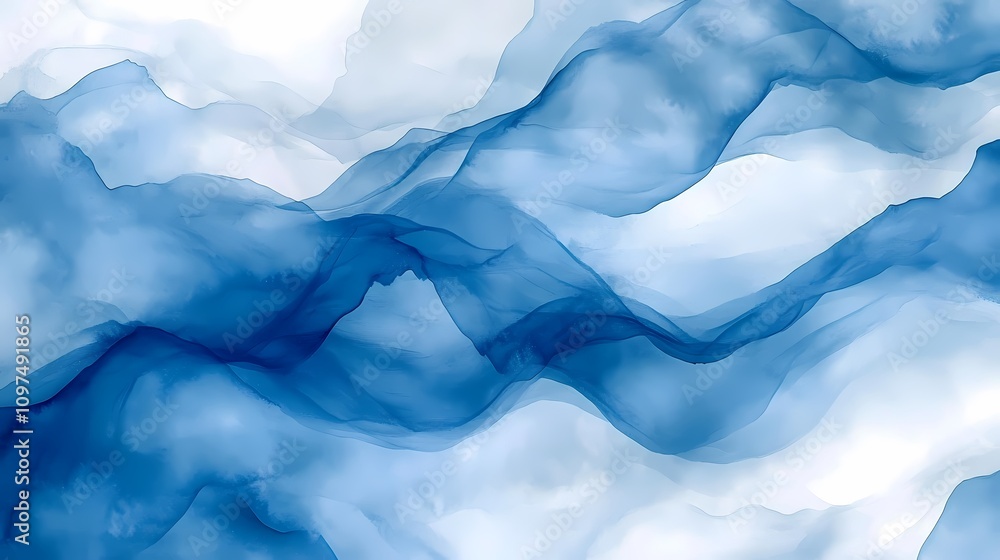 Obraz premium Digital technology blue and white brush texture pattern illustration poster background