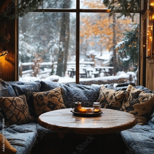 Cozy Winter Window Seat Wit...