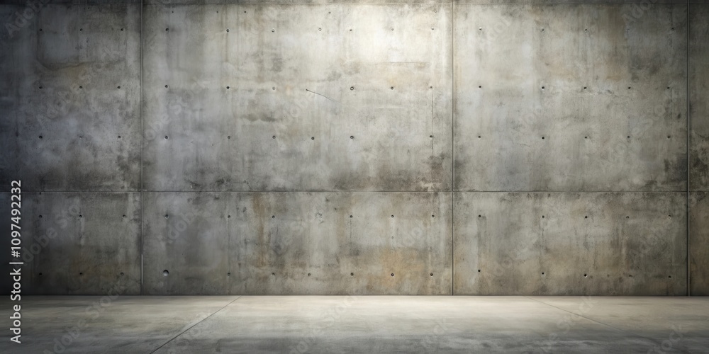Empty Industrial Concrete Room with Textured Wall and Floor Empty Industrial Concrete Room with Textured Wall and Floor