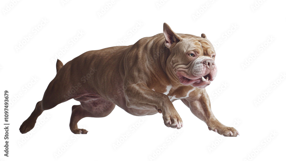Transparent background muscular dog is leaping forward with energy and determination, showcasing its strength and agility. This powerful breed is captured in mid action, emphasizing its athleticism Transparent background muscular dog is leaping forward with energy and determination, showcasing its strength and agility. This powerful breed is captured in mid action, emphasizing its athleticism