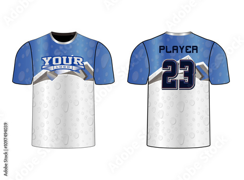 All sports player jersey design with an elegant edgy and wild look. Sports gear template mockup perfect fit for all sports. The designs that go on casual wear, shirts, fashion apparel, and all kind 