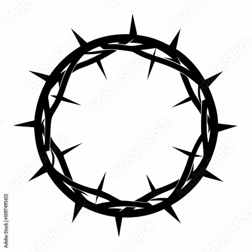 crown thorns clipart cartoon Illustration drawing