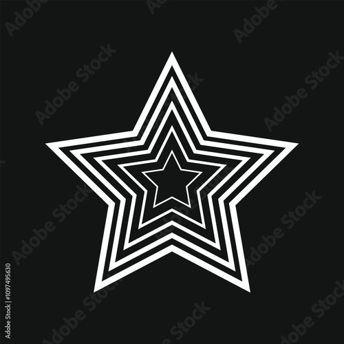 Star simple icons set designed in filled, outline, line and stroke style. blend and gradient style. photo