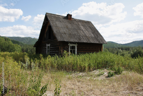 The Southern Urals, Bashkir State Nature Reserve. Abandoned huts of the forest cordon.