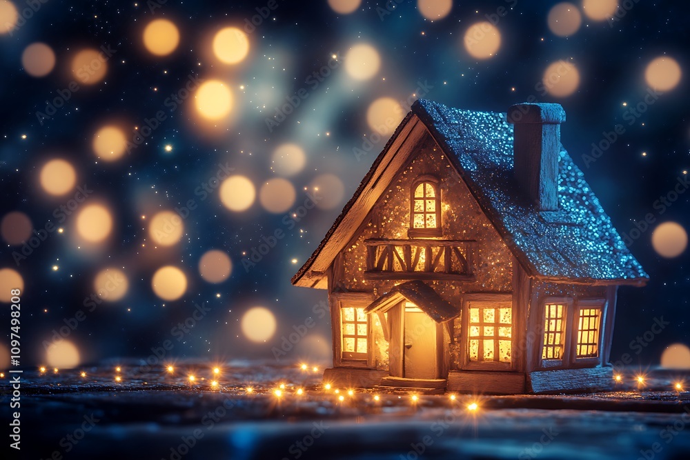 A light dollhouse, set in themed fantasy world. A light dollhouse, set in themed fantasy world.