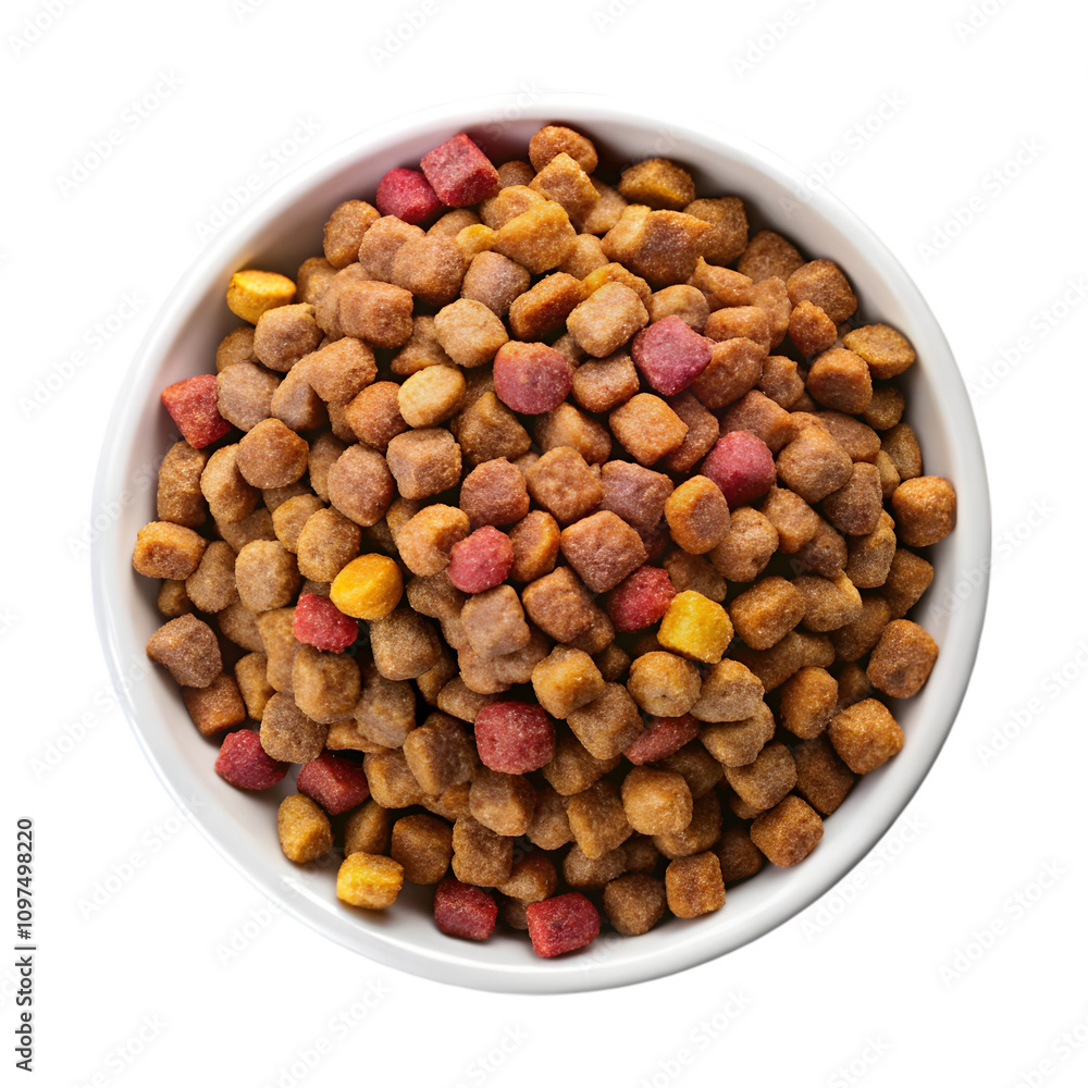 Cat food top view isolated on transparent background Cat food top view isolated on transparent background