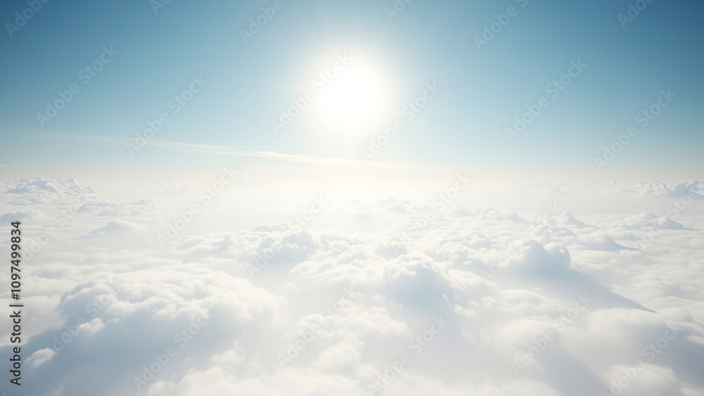 Naklejka premium Dazzling sunlight illuminates a vast open space , natural light, sunny landscape, outdoor setting