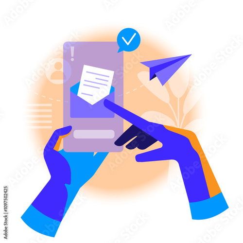 Receiving a message on a smartphone