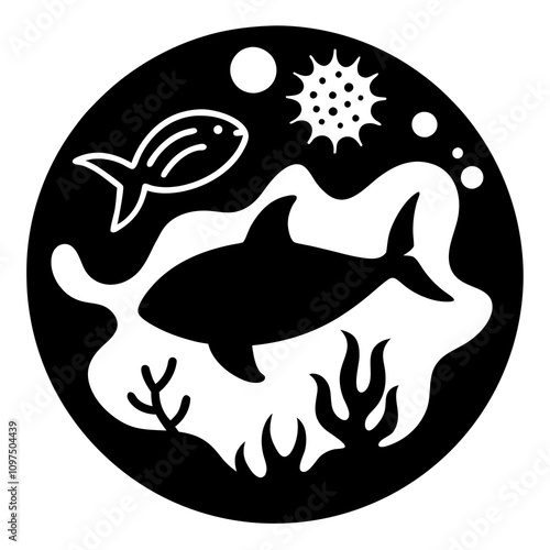 Coral Reef Ecosystem Vector illustration