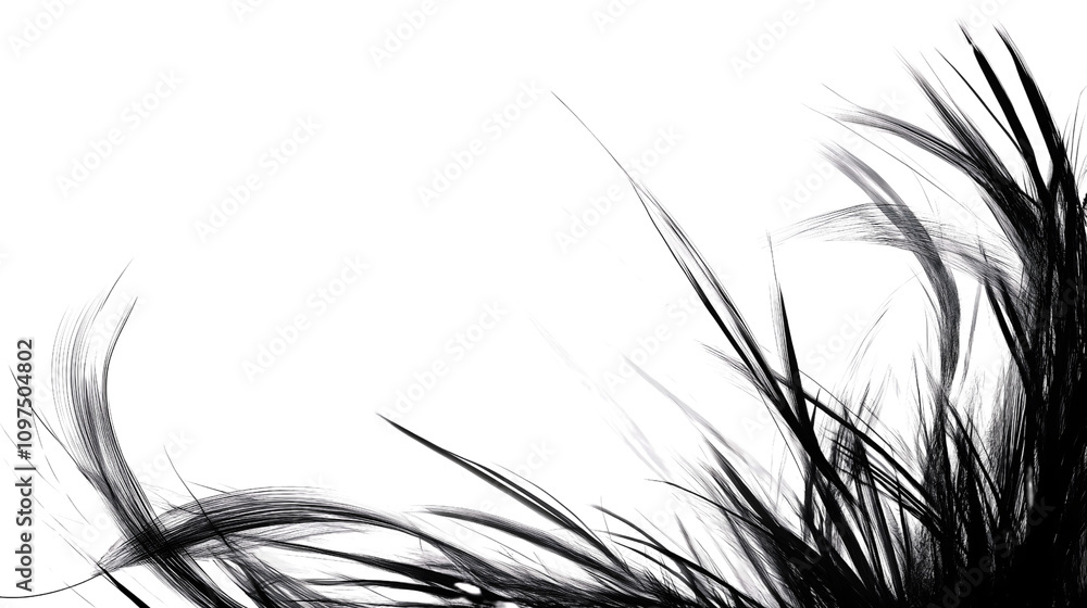 Abstract Black Scribbles on Transparent Background Abstract Black Scribbles on Transparent Background