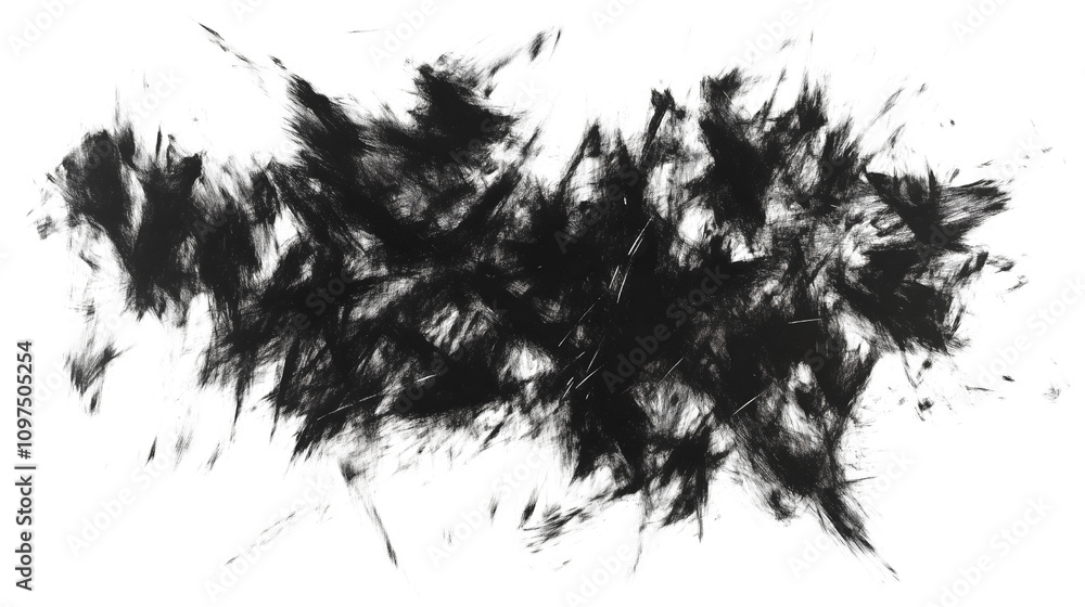Abstract Black Scribbles on Transparent Background Abstract Black Scribbles on Transparent Background