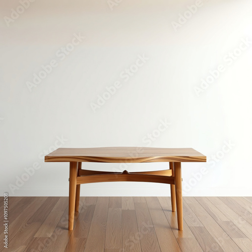 Contemporary artistic concept with wooden table and wave patterns, wave, backdrop, design, patterns