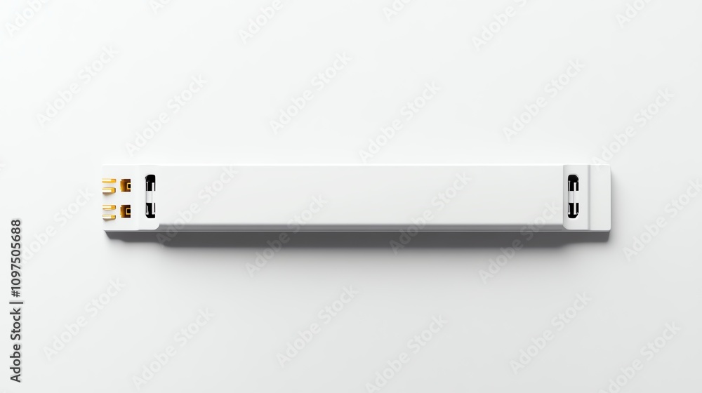 White electronic device on a white isolated background. White electronic device on a white isolated background.