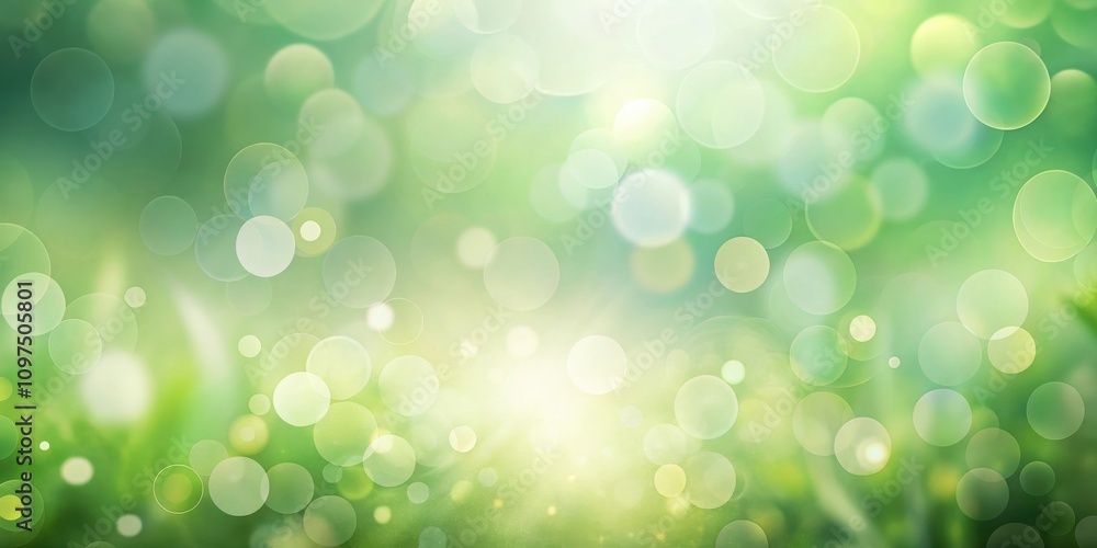 Abstract Green Bokeh Background with Bright Light and Soft Focus for Spring or Summer Designs Abstract Green Bokeh Background with Bright Light and Soft Focus for Spring or Summer Designs