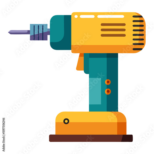 drilling machine clipart cartoon Illustration drawing