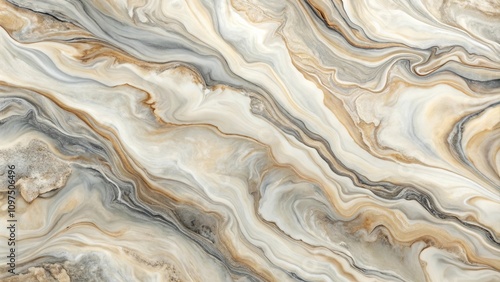 Abstract Swirling Beige, Grey, and Brown Marble Texture Background