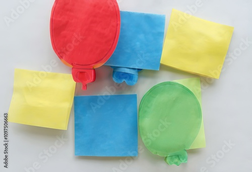 balloon sticky notes balloon shaped notes in red blue yellow and photo