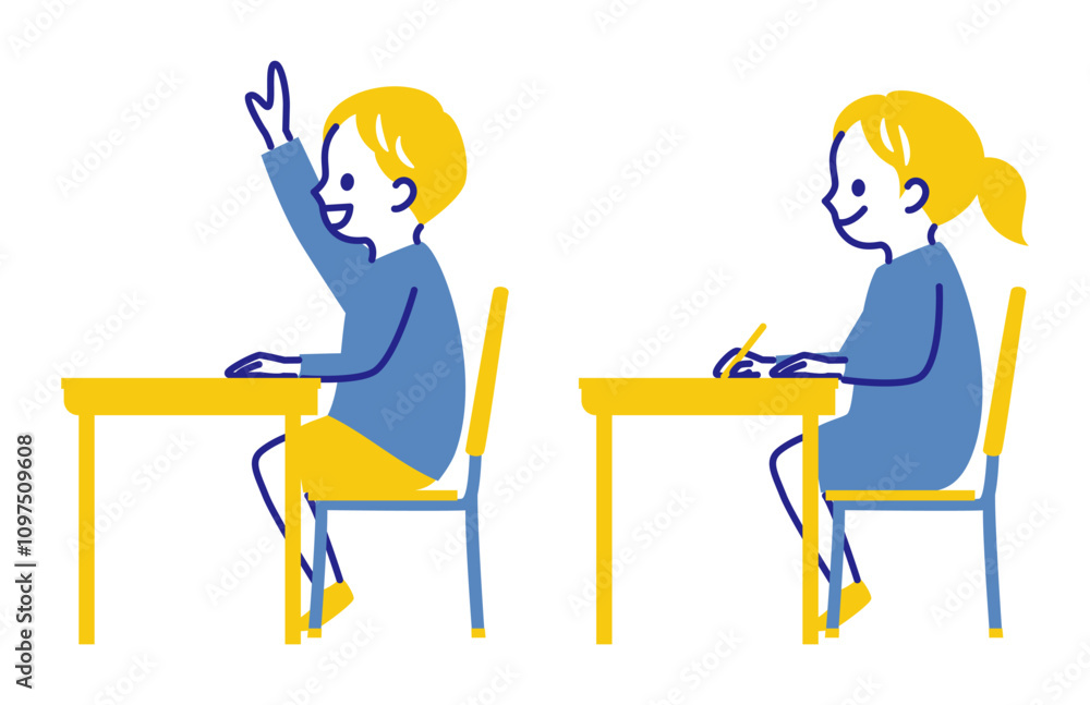 illustration of kids in classroom illustration of kids in classroom